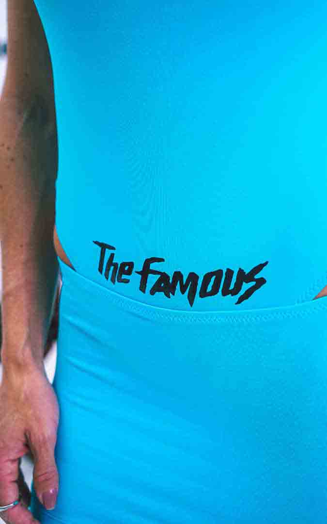 THE FAMOUS II SET ( BODYSUIT + SKIRT) BLUE 23244